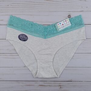 Womens Panties Hi Cut Underwear M Green Ivory 216